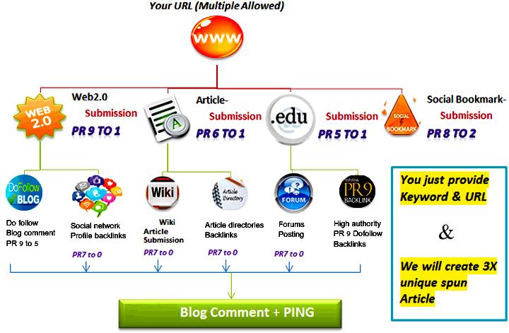 Buy backlinks on 3 Tiers