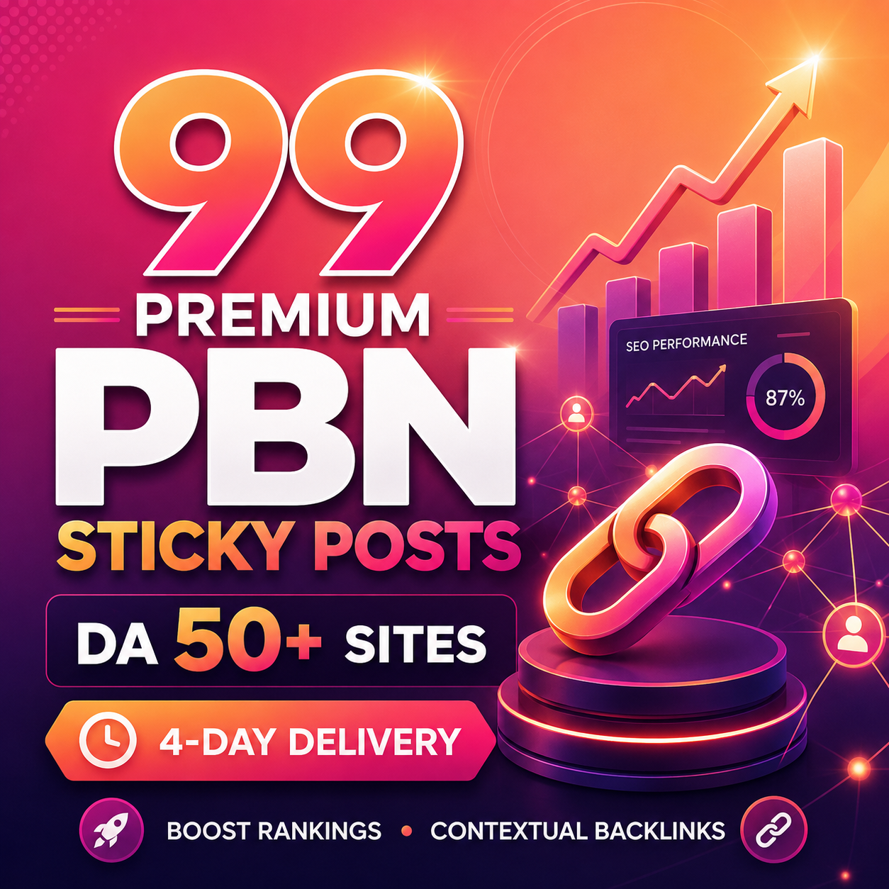 Buy 99 premium quality PBN backlinks from Rankers Kiosk