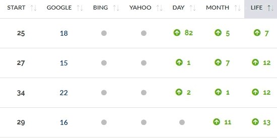 Affiliate Website Rankings Proof