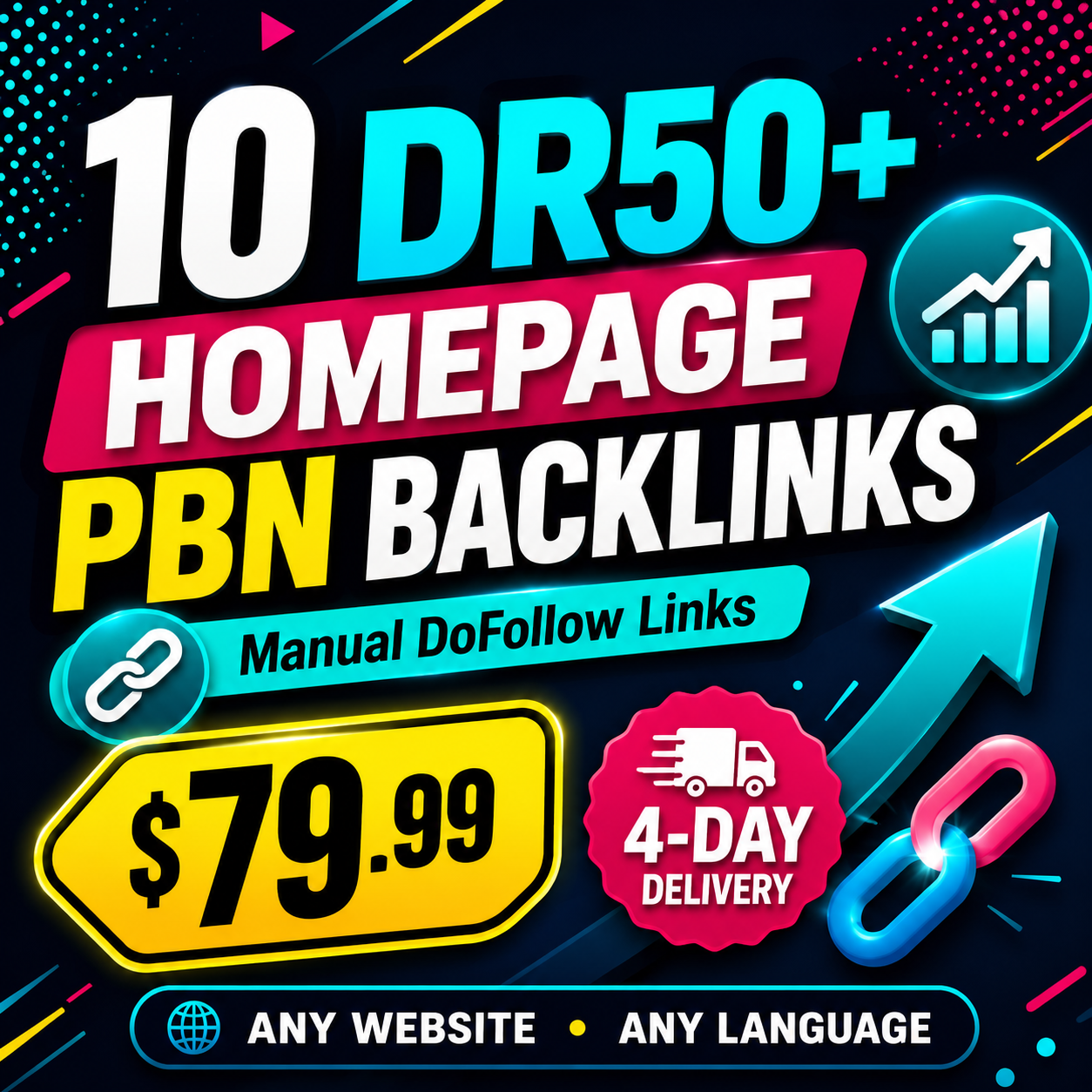 Image shows 10 DR 50+ PBN backlinks for sale on Rankers Kiosk