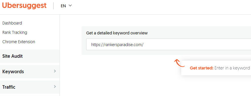 Image shows how to discover the keywords your website is ranking for