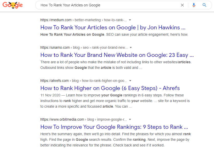 Rank Top with a Post on Medium
